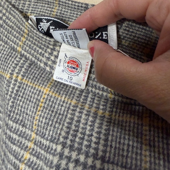 Vintage Evan Picone Plaid Pencil Skirt Size 10 Wool Blend - Picture 8 of 8